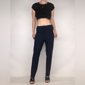 Kobi‎ Halperin Slim Straight Fit High Waist Trouser Navy Blue Size 12